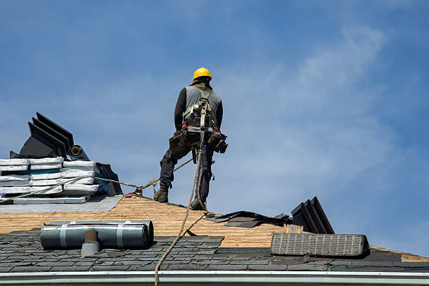 Professional Gutter Installation technician working in Newtown, VA